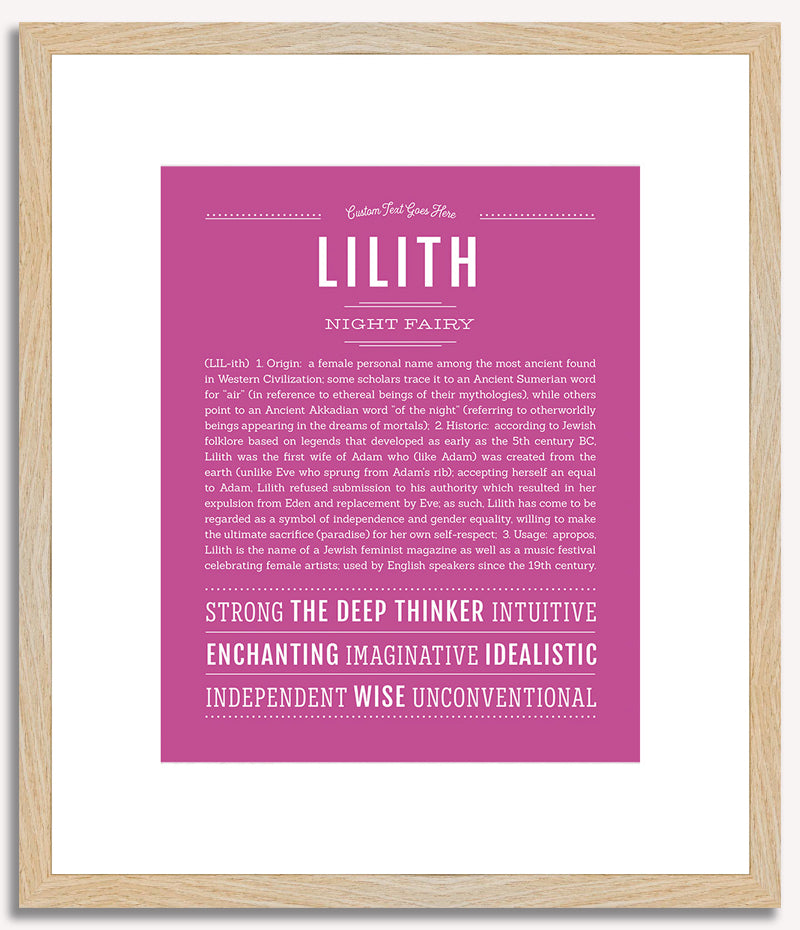 Lilith | Name Art Print