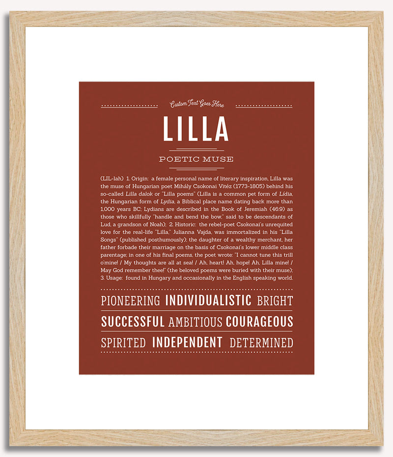 Lilla | Name Art Print