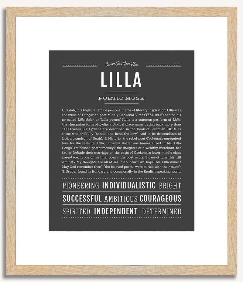 Lilla | Name Art Print