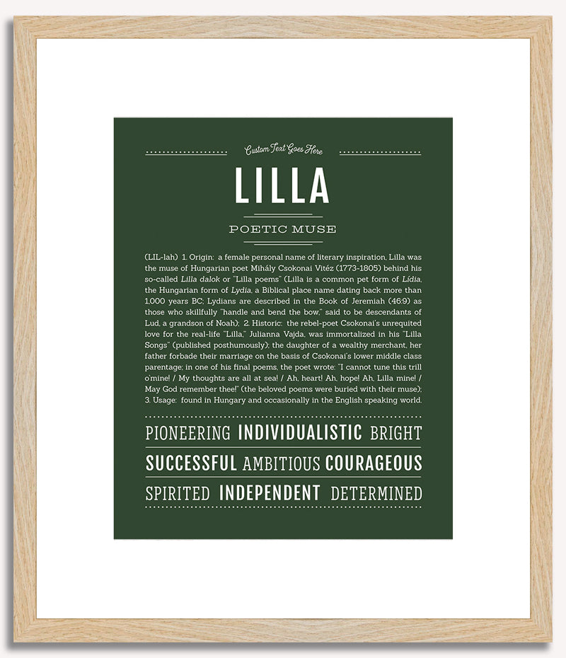 Lilla | Name Art Print