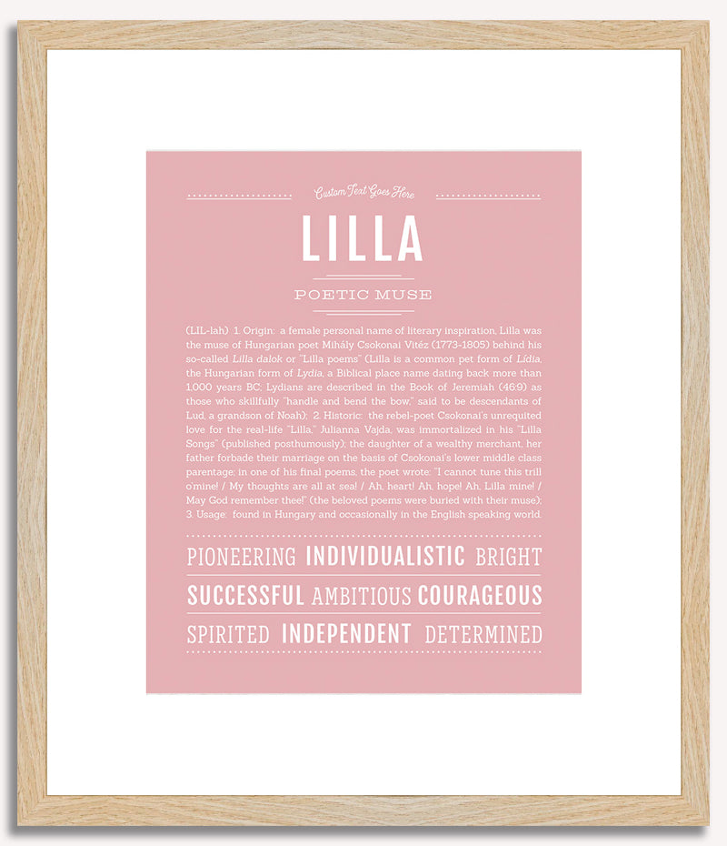 Lilla | Name Art Print