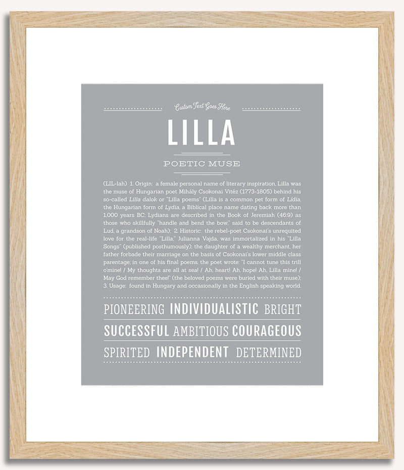 Lilla | Name Art Print