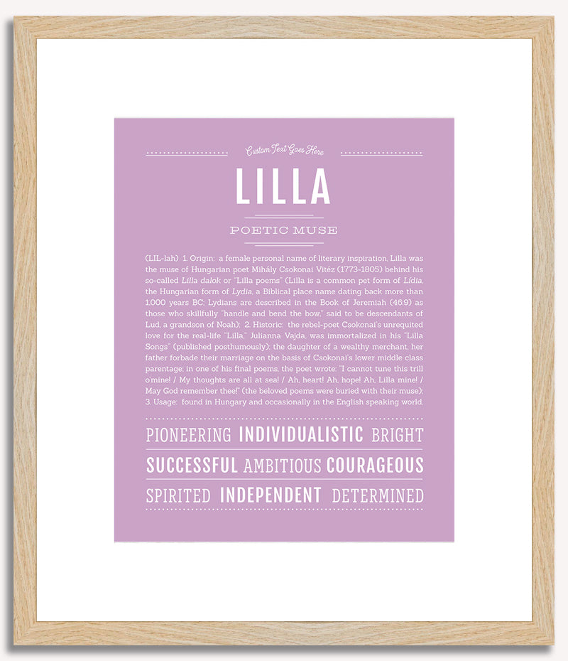 Lilla | Name Art Print