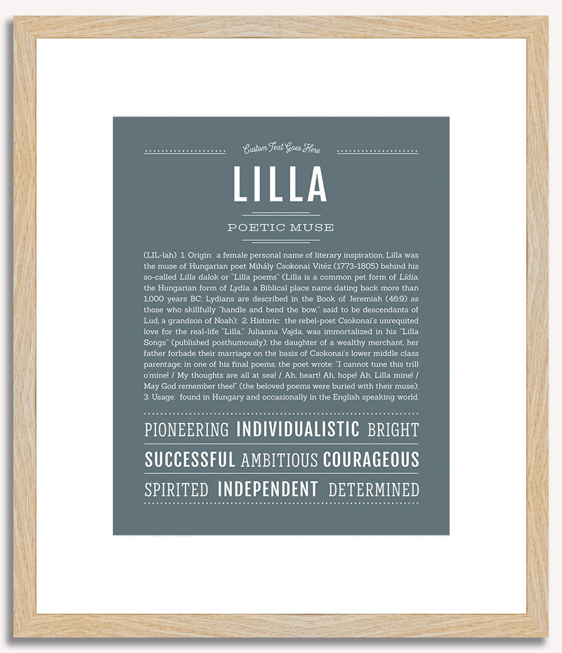 Lilla | Name Art Print