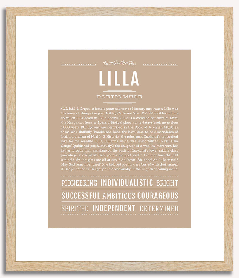 Lilla | Name Art Print