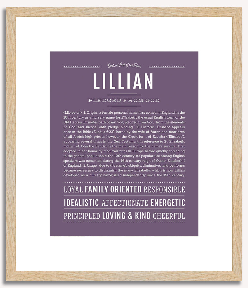 Lillian | Name Art Print