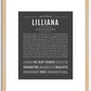 Lilliana | Name Art Print