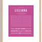 Lilliana | Name Art Print