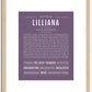 Lilliana | Name Art Print