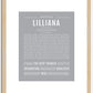 Lilliana | Name Art Print