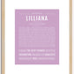 Lilliana | Name Art Print