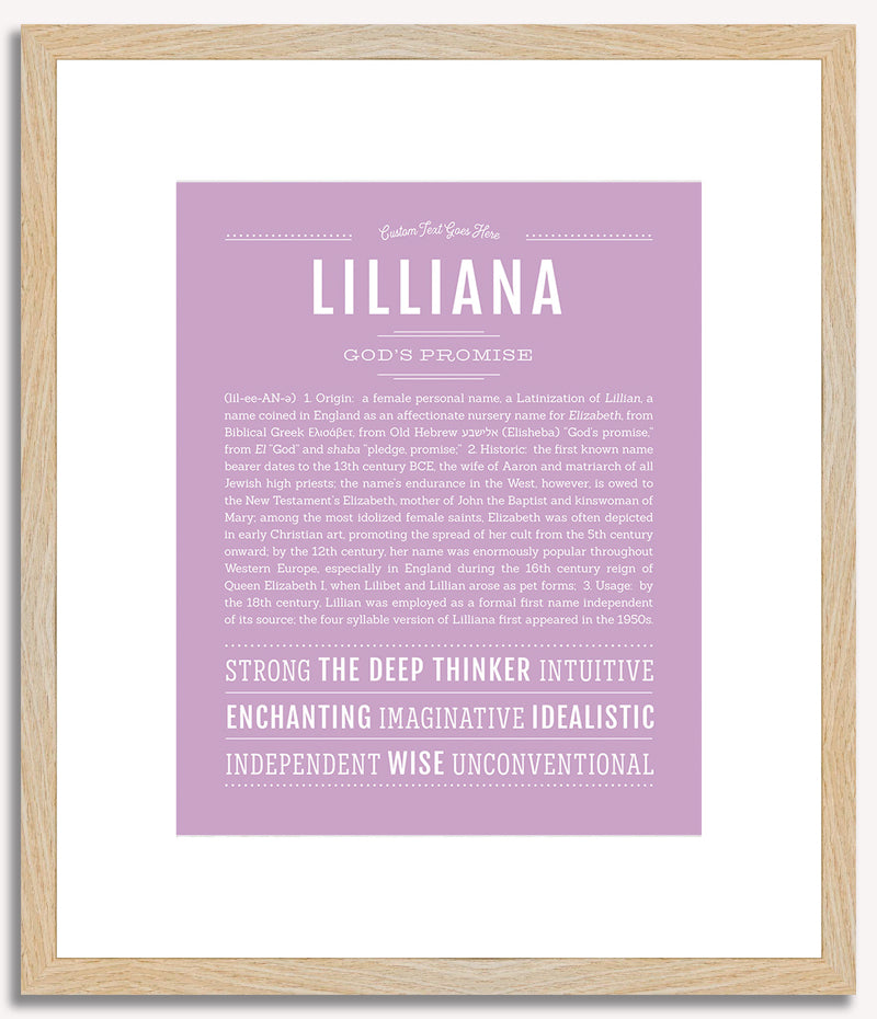 Lilliana | Name Art Print