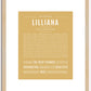 Lilliana | Name Art Print