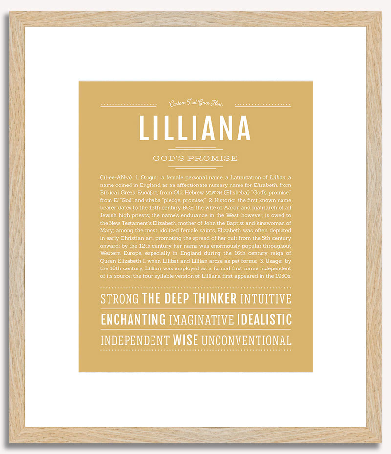 Lilliana | Name Art Print