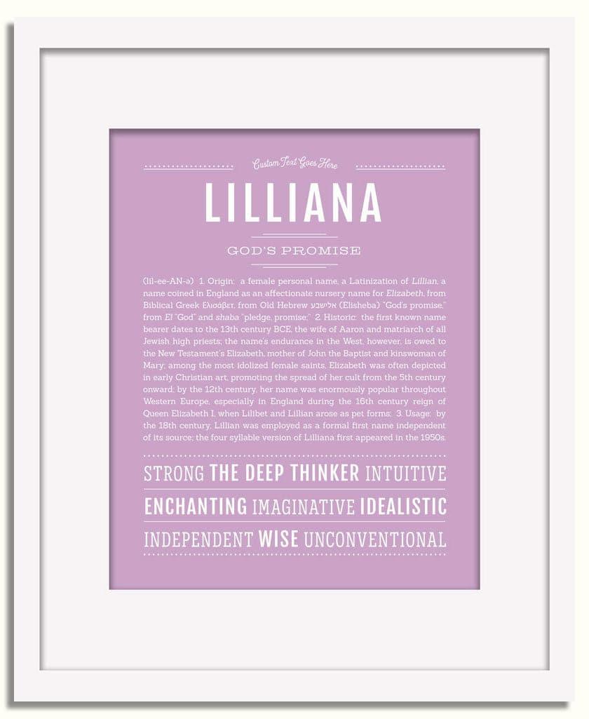 Frame Options | Lilac | White Frame, Matted