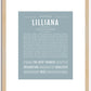 Lilliana | Name Art Print