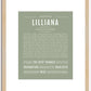 Lilliana | Name Art Print