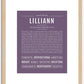 Lilliann | Name Art Print