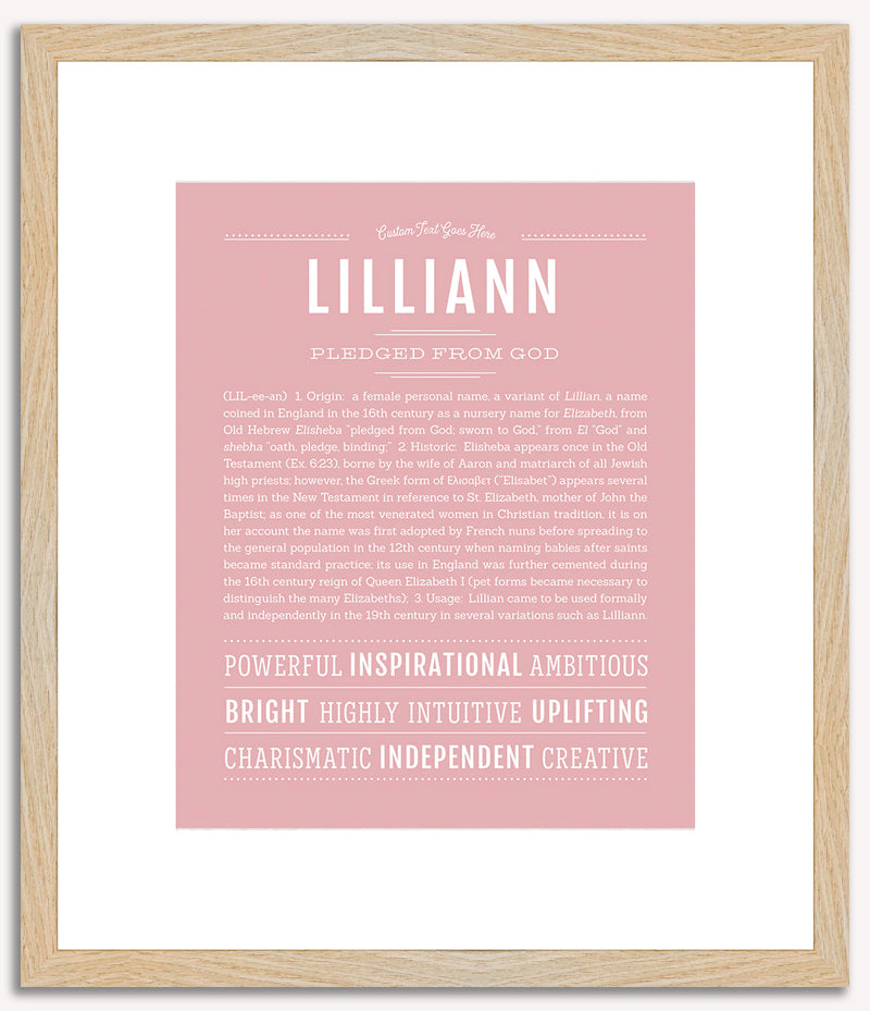 Lilliann | Name Art Print