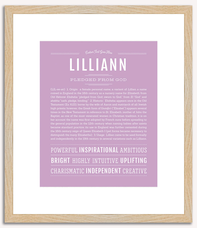 Lilliann | Name Art Print