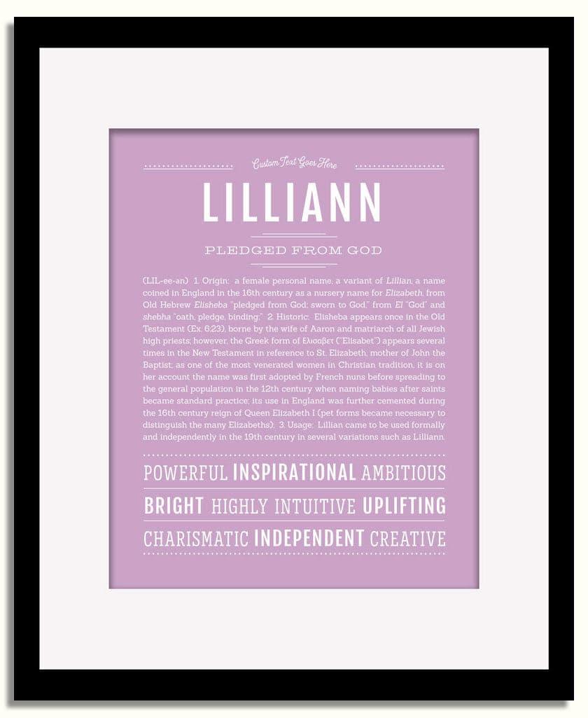 Frame Options | Lilac | Black Frame, Matted