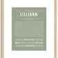 Lilliann | Name Art Print