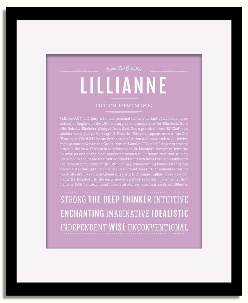 Frame Options | Lilac | Black Frame, Matted