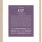 Lily | Name Art Print