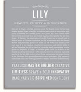 Lily | Name Art Print – Name Stories