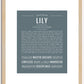 Lily | Name Art Print