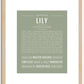 Lily | Name Art Print