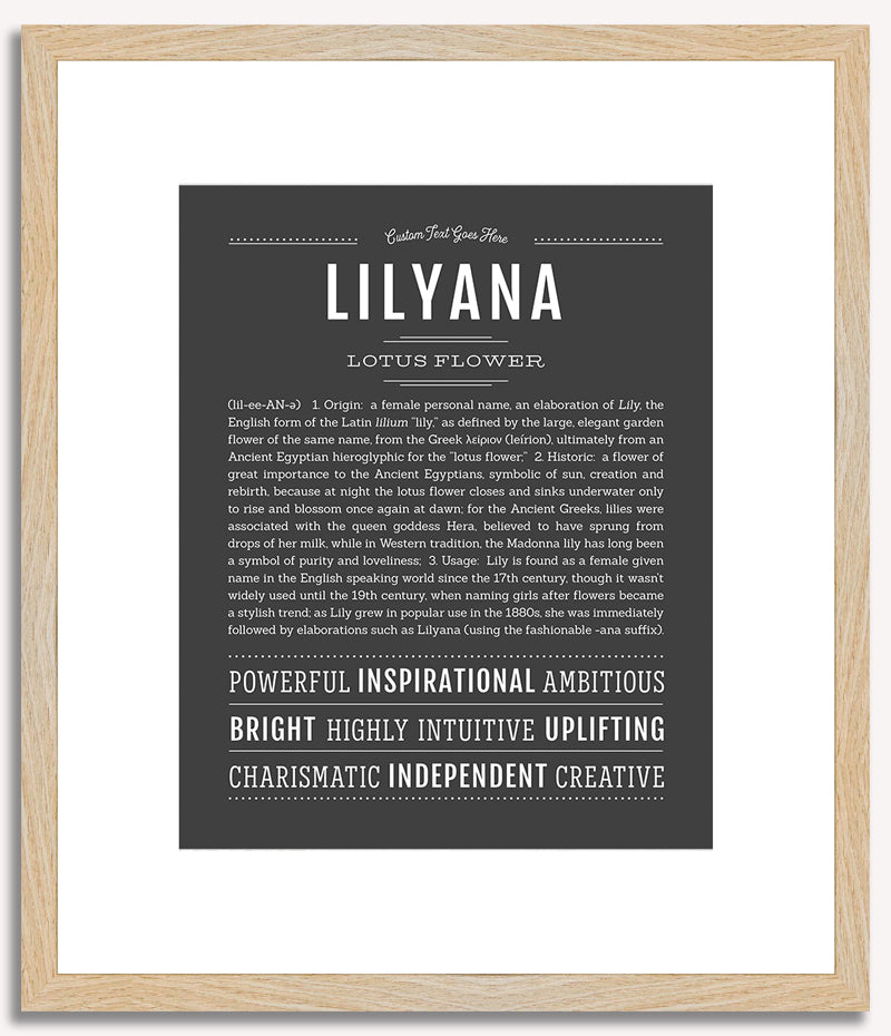 Lilyana | Name Art Print