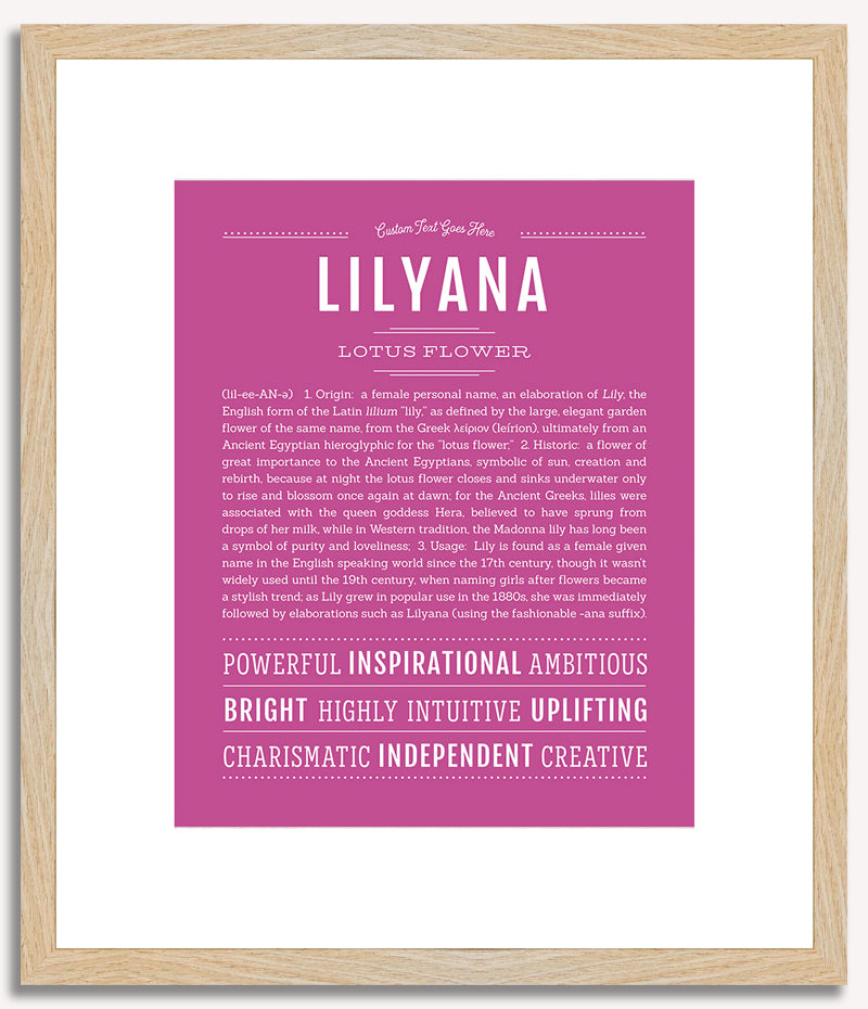 Lilyana | Name Art Print