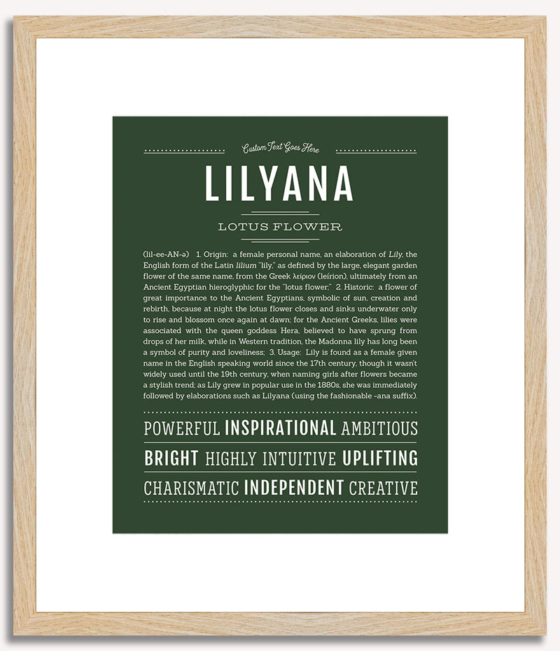 Lilyana | Name Art Print