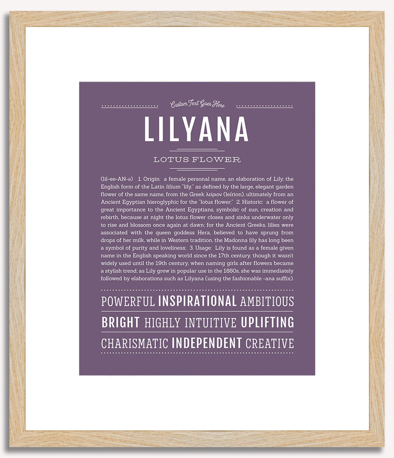 Lilyana | Name Art Print