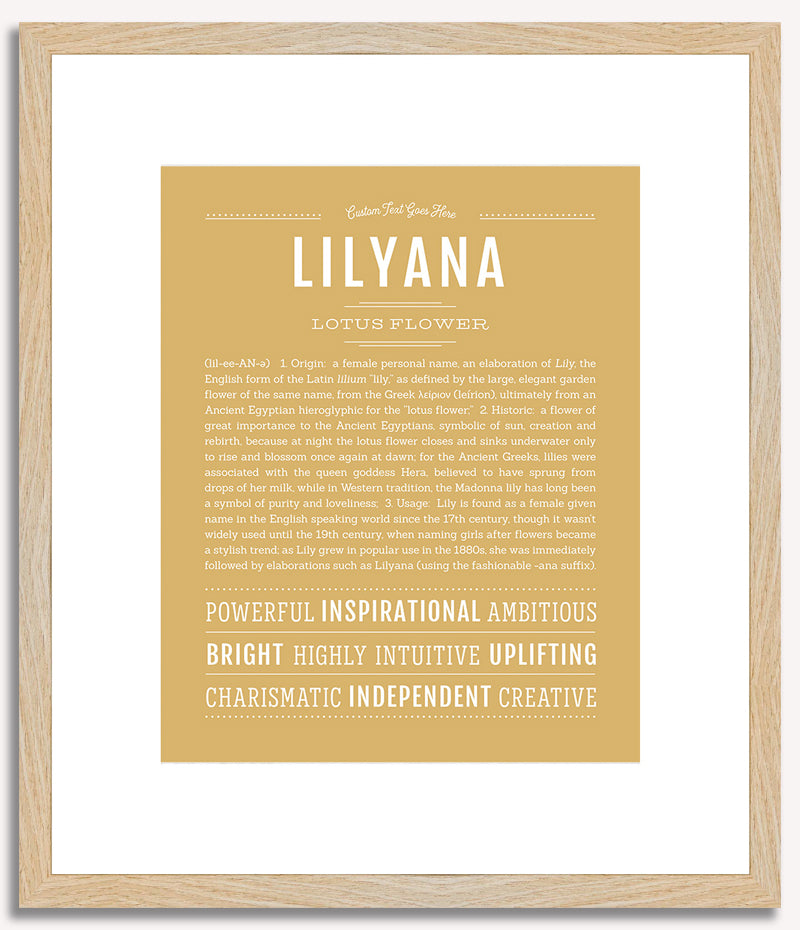 Lilyana | Name Art Print