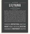 Lilyana | Name Art Print – Name Stories