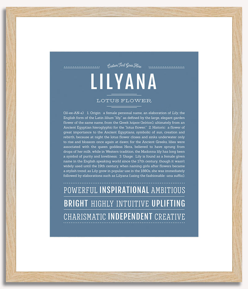 Lilyana | Name Art Print