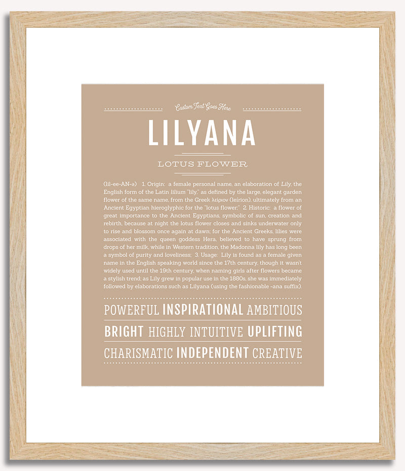 Lilyana | Name Art Print