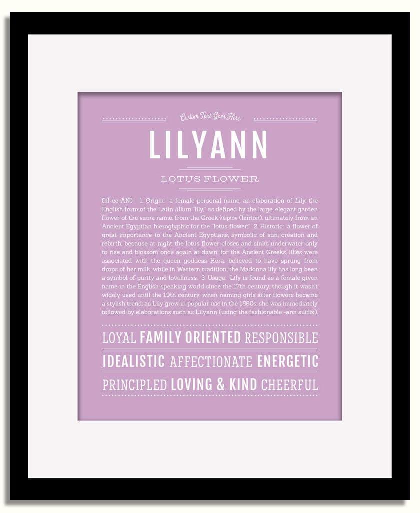 Frame Options | Lilac | Black Frame, Matted