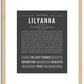 Lilyanna | Name Art Print