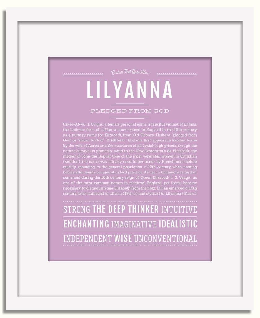 Frame Options | Lilac | White Frame, Matted