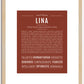 Lina | Name Art Print