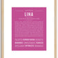 Lina | Name Art Print