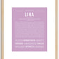 Lina | Name Art Print