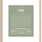 Lina | Name Art Print