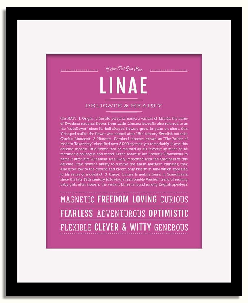 Frame Options | Dark Pink | Black Frame, Matted