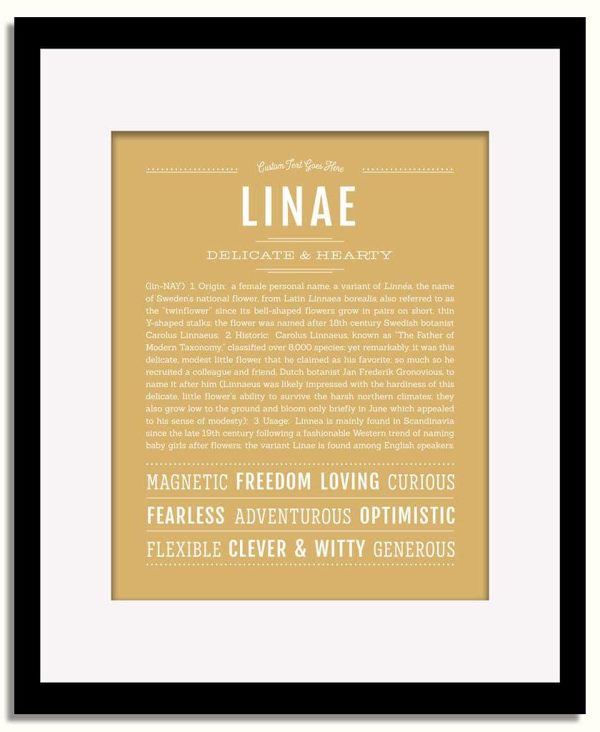 Frame Options | Matte Gold | Black Frame, Matted