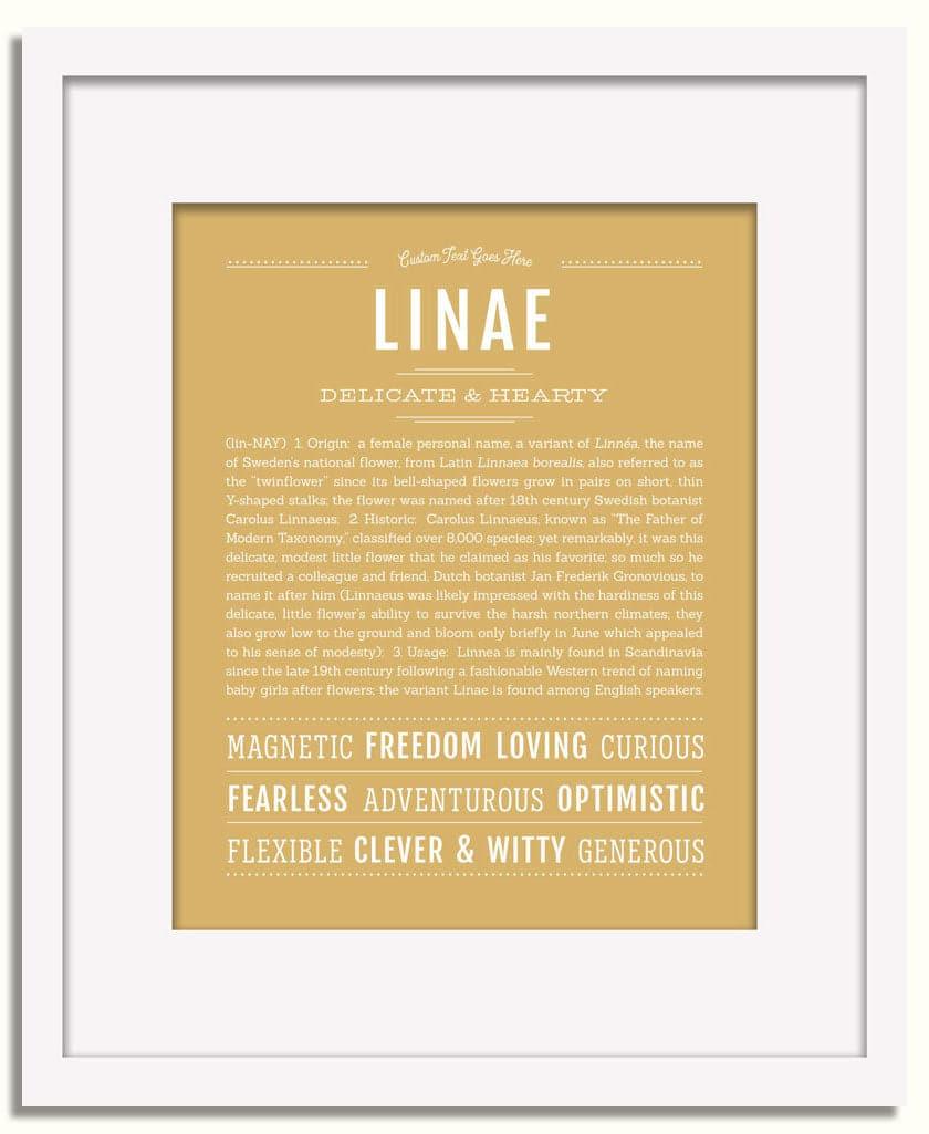 Frame Options | Matte Gold | White Frame, Matted