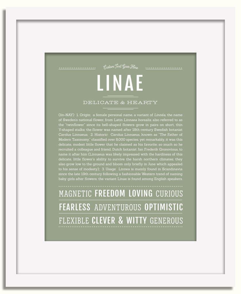 Frame Options | Sage | White Frame, Matted